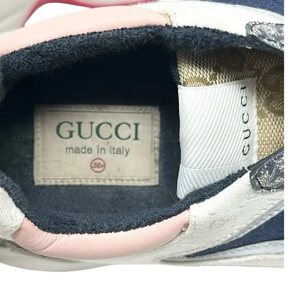 Gucci Rhyton GG Canvas Multi Monogram Low Top Sneakers Runners Size 38.5